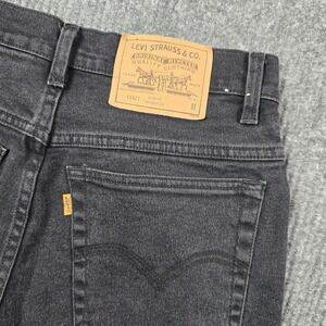 Vintage 90s Levis Jeans Womens 12 Black High Rise Slim Tapered Orange Tabs 28x29